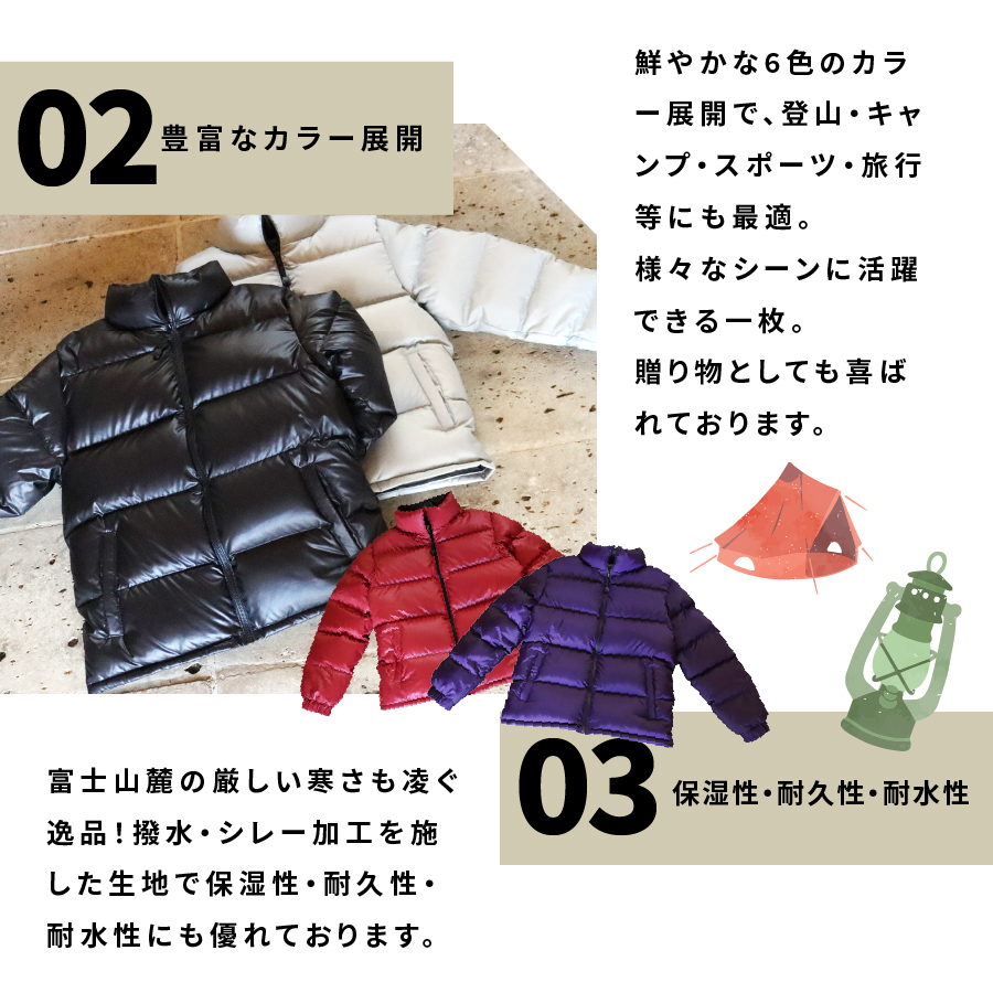 高品質 ダウンジャケット 900フィルパワー メンズ 日本製 Mind 超軽量 羽毛 Sサイズ シルバー