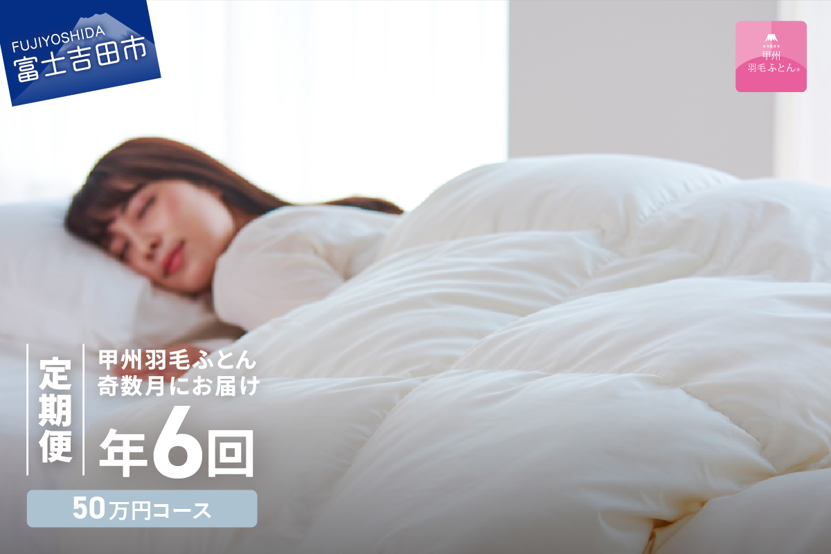 【甲州羽毛ふとん】定期便（年6回）ロイヤルコース/シングル 羽毛布団