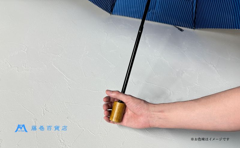 【藤巻百貨店】Ramuda 晴雨兼用 耐風折りたたみ傘 甲州織ロンドンストライプ/ネイビー｜甲州織 甲州織傘 折り畳み傘 晴雨兼用傘 ＵＶカット加工 防撥水加工 耐水加工 耐風骨仕様