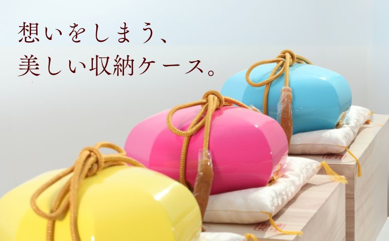 【佐藤木工】彩玉手箱 ポップカラー 京組紐 金沢箔（ピンク）