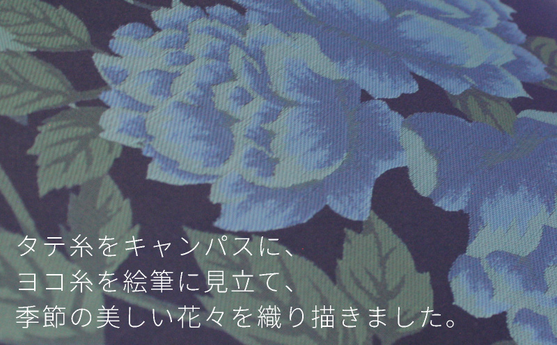 【槙田商店】晴雨兼用長傘　絵おり　バラとぶどう ネイビー  日傘 UV プレゼント 化粧箱 ギフト 老舗