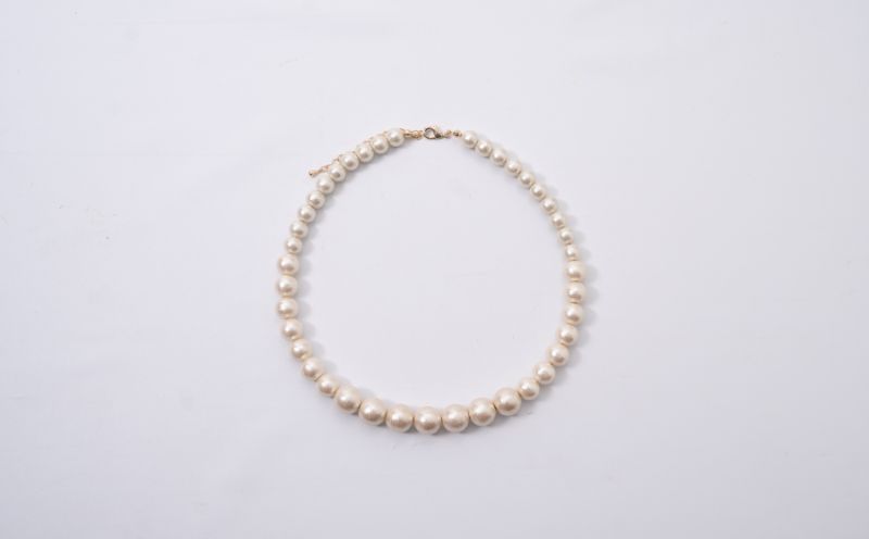 コットンパール「キスカ」シンプルショートネックレス(金具ゴールド)とピアス３点セット【～en～】｜コットンパール ネックレス アクセサリー 入学式 卒業式 結婚式 ゴールド