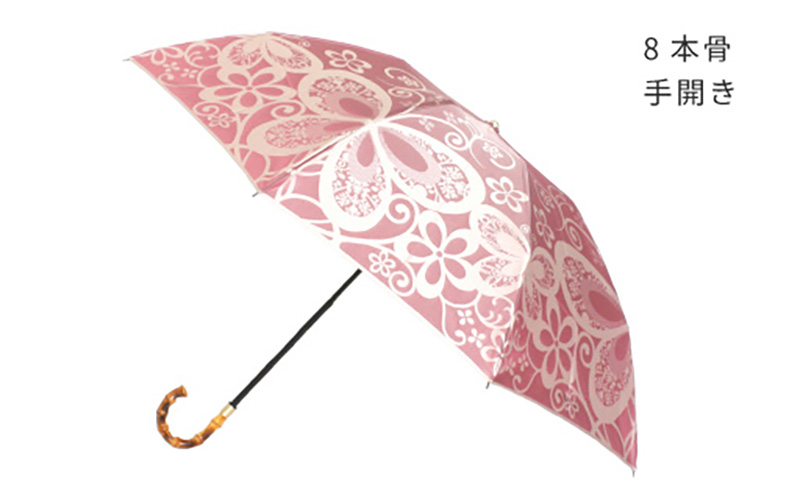 【槙田商店】晴雨兼用折りたたみ傘　kirie　蝶々　ワインレッド | 傘 かさ 雨具 高級 晴雨 兼用 UV 日焼け ギフト ファッション 日傘 プレゼント 化粧箱 老舗