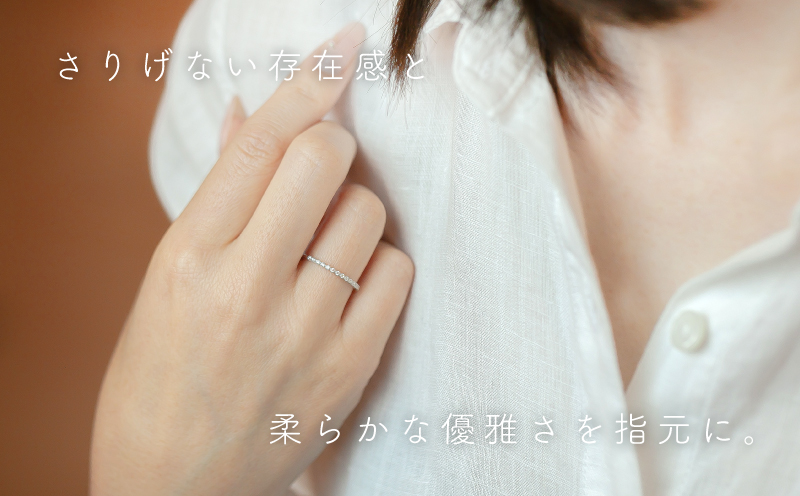 pt900 ダイヤモンドハーフエタニティリング　0.08ct（RP_MR-580） ジュエリー ダイヤモンド エタニティ リング 贈答 プレゼント 贈り物 ケース付き 高級ジュエリー 
