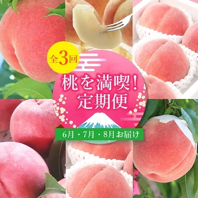 【発送月固定定期便】桃好きさん、集まれ〜!個性ある3種のももが楽しめる全3回【配送不可地域：離島・沖縄県】【4005028】