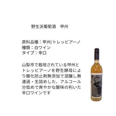 東晨洋酒 野生派葡萄酒 甲州 無添加ワイン【1705838】