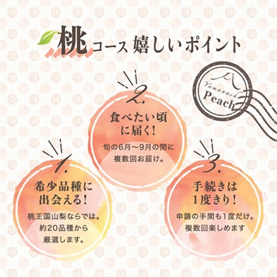 【発送月固定定期便】桃好きさん、集まれ〜!個性ある3種のももが楽しめる全3回【配送不可地域：離島・沖縄県】【4005028】