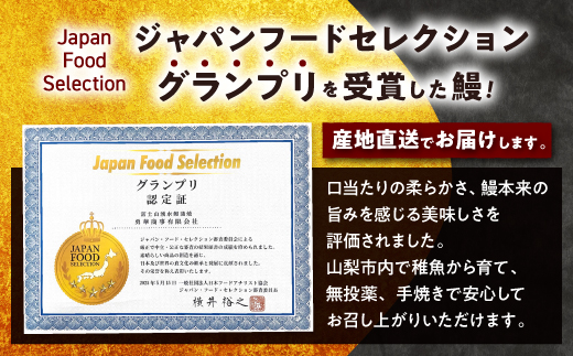 【大サイズ】山梨県産富士山脈の地下水うなぎ蒲焼1尾220g以上+100g肝焼きセット【配送不可地域：離島】【1566345】
