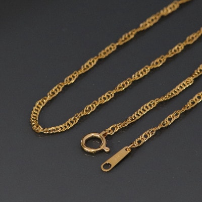 K24純金ワイドスクリュー30チェーンネックレス42cm【配送不可地域：沖縄県】【1425395】