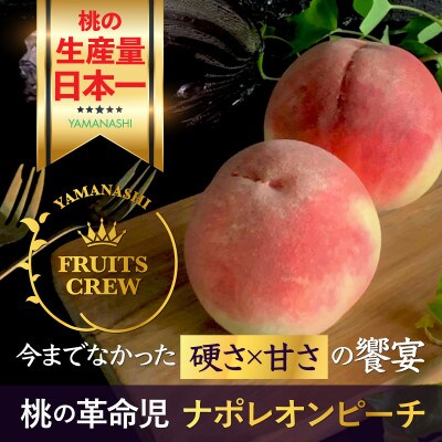 【8月下旬より順次発送】硬さ×甘さの饗宴 希少なナポレオンピーチ今回逃すと1年待ち【配送不可地域：離島・北海道・沖縄県・中国・四国・九州】【1424183】