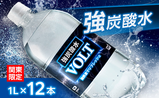 【関東のみお届け】強炭酸水 1L 12本 計12L サーフVOLT(ボルト)国産 ペットボトル【配送不可地域：離島・北海道・沖縄県・東北・信越、北陸・東海・近畿・中国・四国・九州】【1532972】