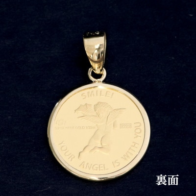 K24純金エンジェルコイン【1/25oz】ペンダントヘッド【配送不可地域：沖縄県】【1750585】
