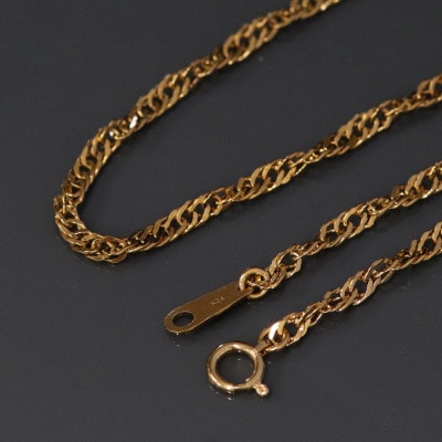 K24純金スクリュー47チェーンネックレス50cm【配送不可地域：沖縄県】【1425435】