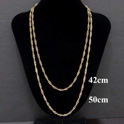 K24純金スクリュー47チェーンネックレス50cm【配送不可地域：沖縄県】【1425435】