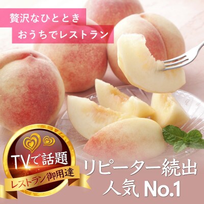 【一流レストラン続々採用】圧倒的人気を誇る樹上完熟桃ギリギリ限界まで完熟2026年8月中旬より発送【配送不可地域：離島・北海道・沖縄県・中国・四国・九州】【1459515】