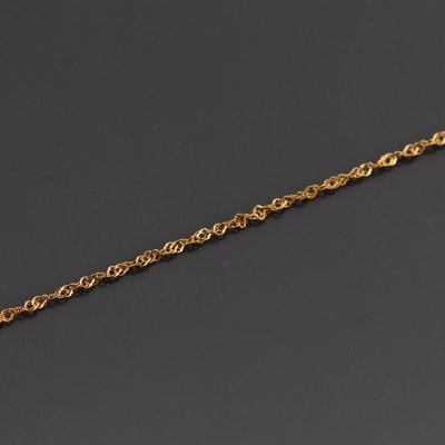 K24純金ワイドスクリューブレスレット18cm【配送不可地域：沖縄県】【1286048】