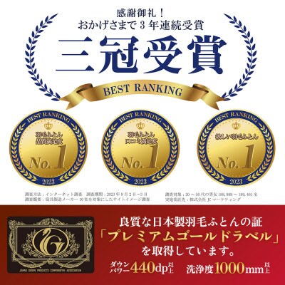 二枚合わせ羽毛布団 (ダブル・白) ポーランド産マザーグース 綿100%【甲州羽毛ふとん】【1502697】