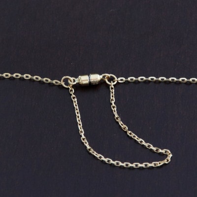 K18ãã€ã€ã¢ã³ããã§ãŒã³ãã¬ã¹ã¬ããããã€ã€0.04ctã»17cmããã°ããããé
éäžå¯å°åïŒæ²çžçãã1405825ã