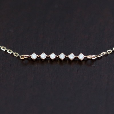 K18ãã€ã€ã¢ã³ããã§ãŒã³ãã¬ã¹ã¬ããããã€ã€0.04ctã»17cmããã°ããããé
éäžå¯å°åïŒæ²çžçãã1405825ã