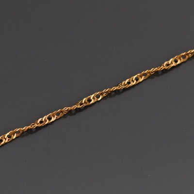 K24純金スクリューブレスレット18cm【配送不可地域：沖縄県】【1286053】