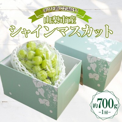 〈2026年発送〉果汁あふれるジューシーな「山梨市産 シャインマスカット 1房 約700g」【配送不可地域：離島】【1513031】