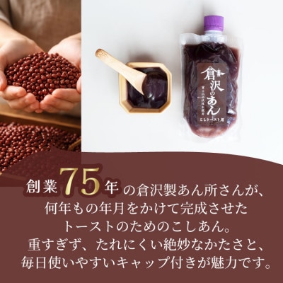 老舗あんこ職人仕込み【倉沢製あん所】 トースト専用こしあん 国産小豆 キャップ付き 310g×2個【1717357】