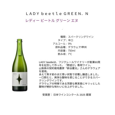 フジクレールワイナリー LADY beetle GREEN.N 750ml×1本【1704734】