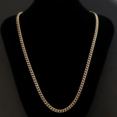 K18シングル喜平ネックレス30g【長さ50cm・幅4.0mm・厚さ1.6mm】【配送不可地域：沖縄県】【1433910】