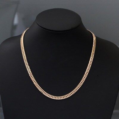 K18åå¹³6é¢Wããã¯ã¬ã¹50gãé·ã60cmã»å¹
5.4mmã»åã2.0mmããé
éäžå¯å°åïŒæ²çžçãã1321454ã