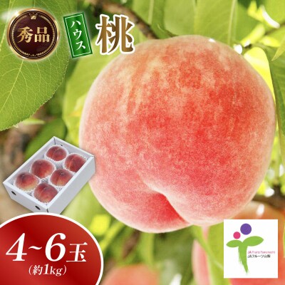 ハウスもも(4〜6玉)/60【配送不可地域：離島】【1299394】