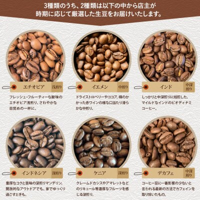 自家焙煎スペシャルティコーヒー豆 店主おすすめ3種 計300g【1653005】