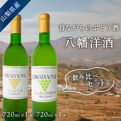 白ワイン飲み比べセット シャインマスカット シャルドネ各720ml 辛口 無濾過 山梨県産ぶどう使用【1703955】