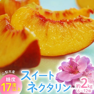 【2026年先行・8月下旬発送】　スイートネクタリン　約2kg(6〜12個)【配送不可地域：離島・北海道・沖縄県・中国・四国・九州】【1730946】
