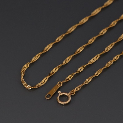 K24純金ワイドスクリュー25チェーンネックレス42cm【配送不可地域：沖縄県】【1425374】