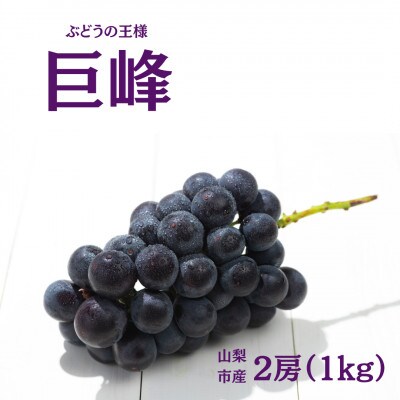 【2026年先行受付】産地直送 山梨市産 巨峰2房【配送不可地域：離島】【1377175】