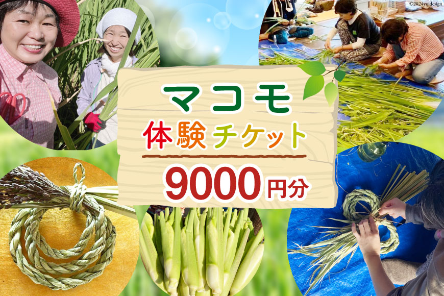 マコモ体験チケット（9,000円分）田植え 収穫 マコモ料理 手仕事体験 [マコモ農園さんさん 山梨県 韮崎市 20742714] 体験 子ども 子供 まこも 真菰 マコモ 真菰茶 まこも茶 マコモ茶 マコモダケ 体験型