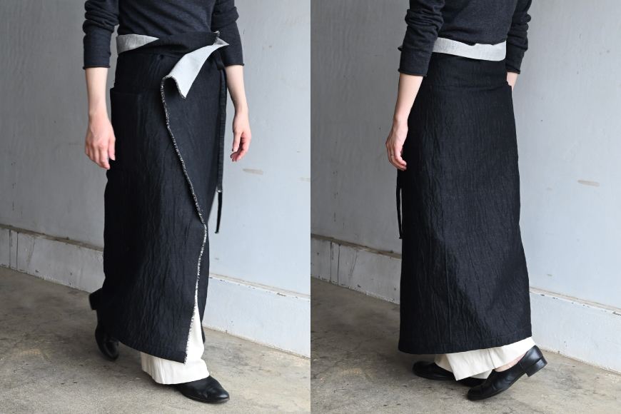 腰巻 二重織 純国産 1点 [YK衣服製作室 山梨県 韮崎市 20745316] 防寒 国産 ファッション リバーシブル 手作り ハンドメイド