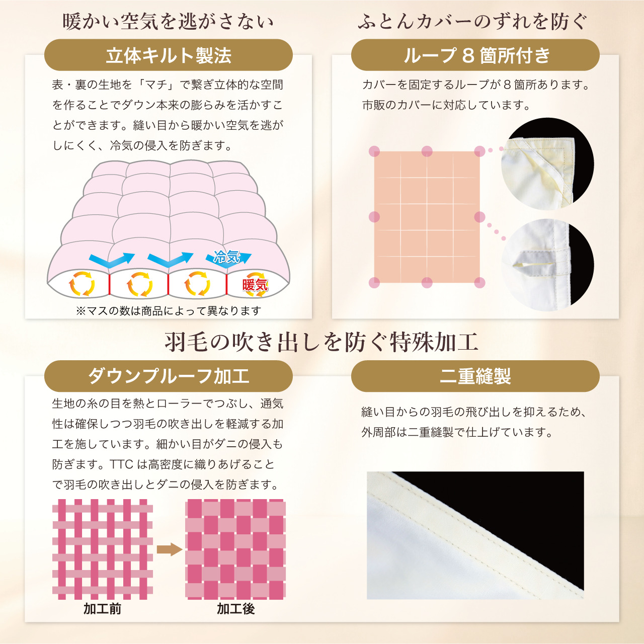 【春夏用】洗える 羽毛 肌掛け布団 セミダブル ホワイトダックダウン 85% 0.5kg (無地 ブラウン) [川村羽毛 山梨県 韮崎市 20743633] 掛け布団 布団 羽毛布団 ダウンケット ふとん 肌掛け ダウンケット 寝具 コインランドリー