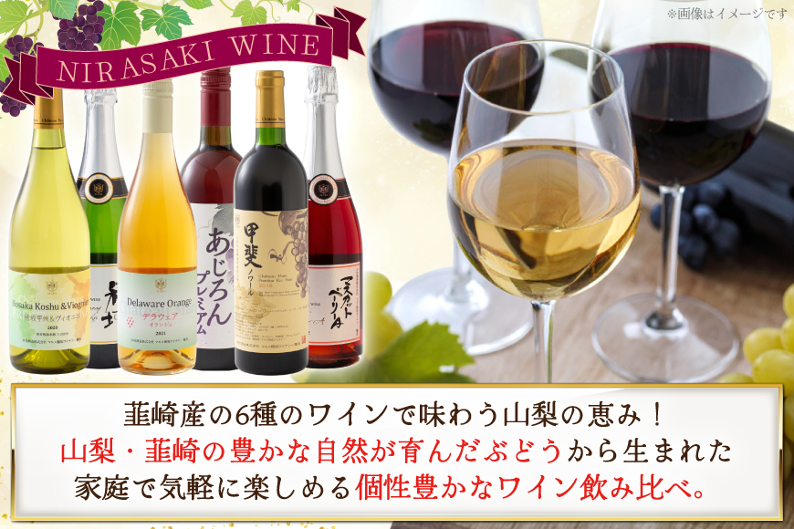 個性豊かな韮崎産赤白ロゼスパークリング6種 飲み比べセット [株式会社まあめいく 山梨県 韮崎市 20745326] ワイン Wine わいん 白ワイン 飲み比べセット お酒 酒 山梨ワイン セット