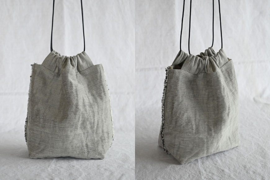 バッグ 巾着 1点 [YK衣服製作室 山梨県 韮崎市 20745317] BAG 巾着バッグ ファッション 手作り 国産 1点物