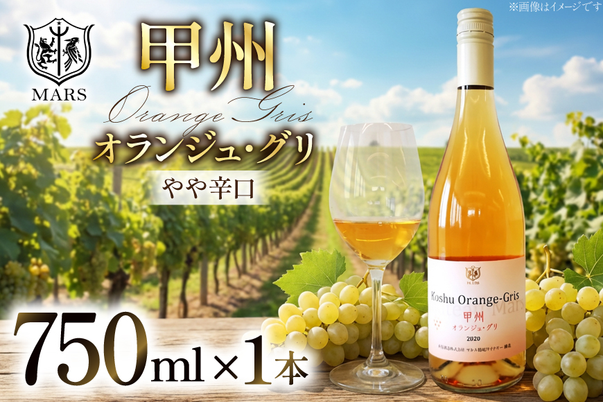【JWC2022銀賞受賞】 ワイン 白 やや辛口 甲州オランジュ･グリ 750ml [本坊酒造 マルス穂坂ワイナリー 山梨県 韮崎市 20743120] 甲州 オレンジワイン 白ワイン