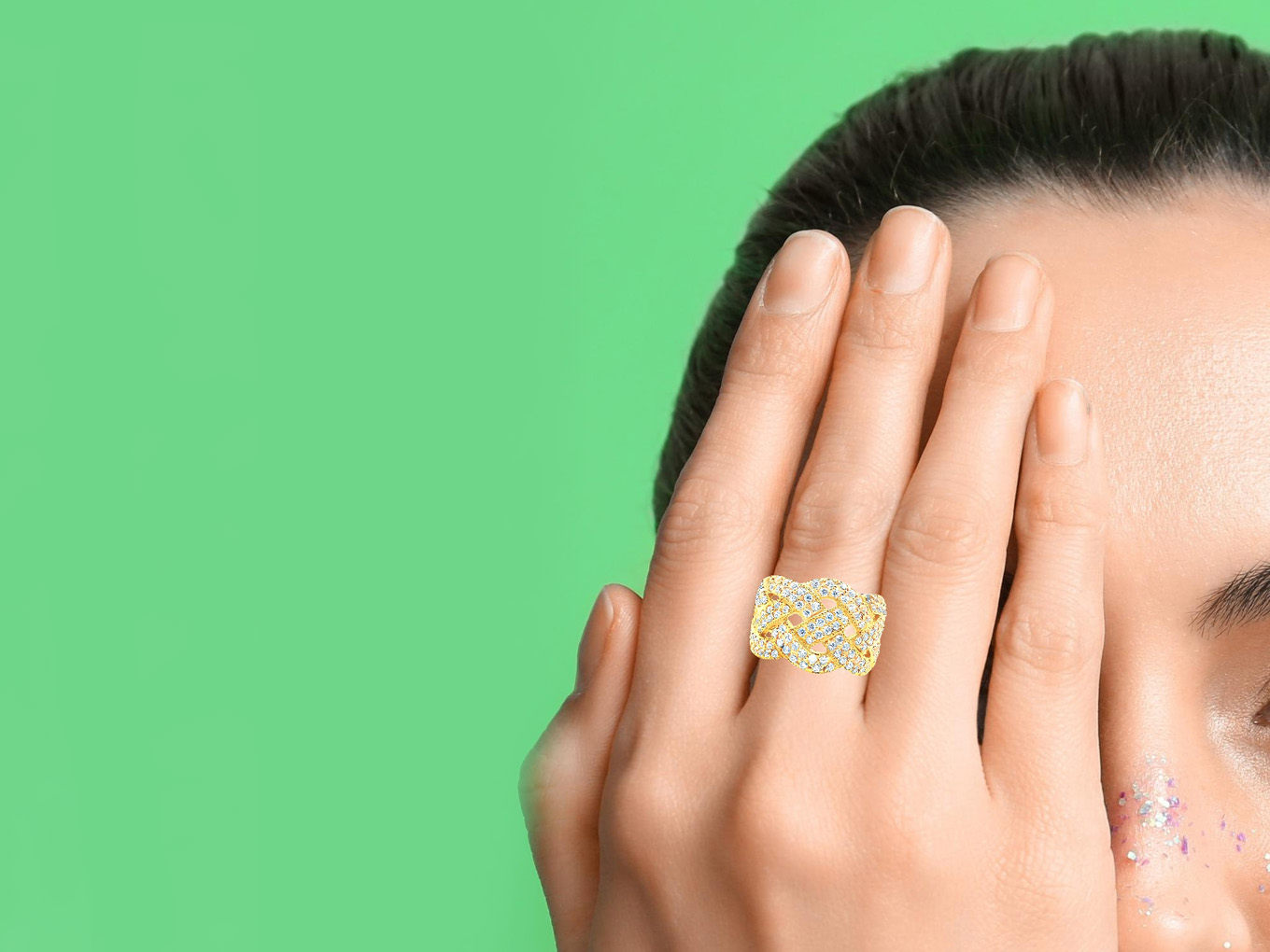 K18 DIA RING 1.0CT 1譛ャ RATA-20DI-Y 188-132