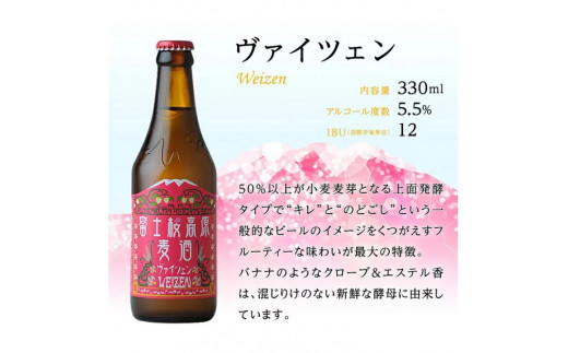 富士桜高原ビール 定番4種8本セット クール便配送 ビール 地ビール 飲み比べ 瓶ビール お酒 酒 詰め合わせ クラフトビール 富士桜高原麦酒 ギフト 贈答 お中元 お歳暮 誕生日 山梨県 笛吹市 100-012