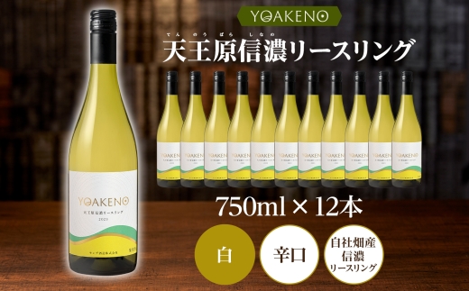 《無地熨斗 対応可》YOAKENO天王原信濃リースリング 750ml×12本 177-4-082