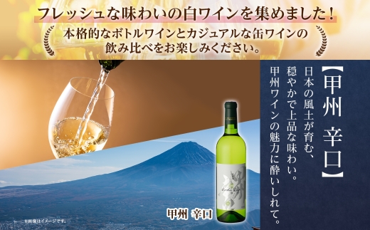 白ワイン 瓶 缶 飲み比べ 瓶1本+缶2種8本 モンデ酒造 177-4-046