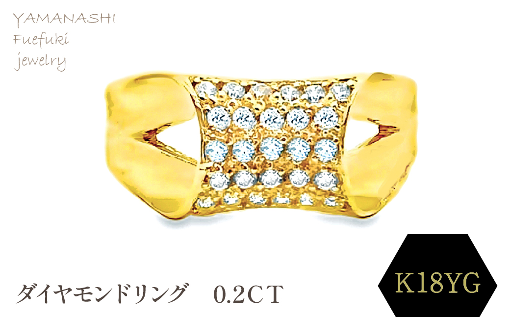 K18 ダイヤモンドリング　0.2ＣＴ　RADR-6756DI-Y 188-138