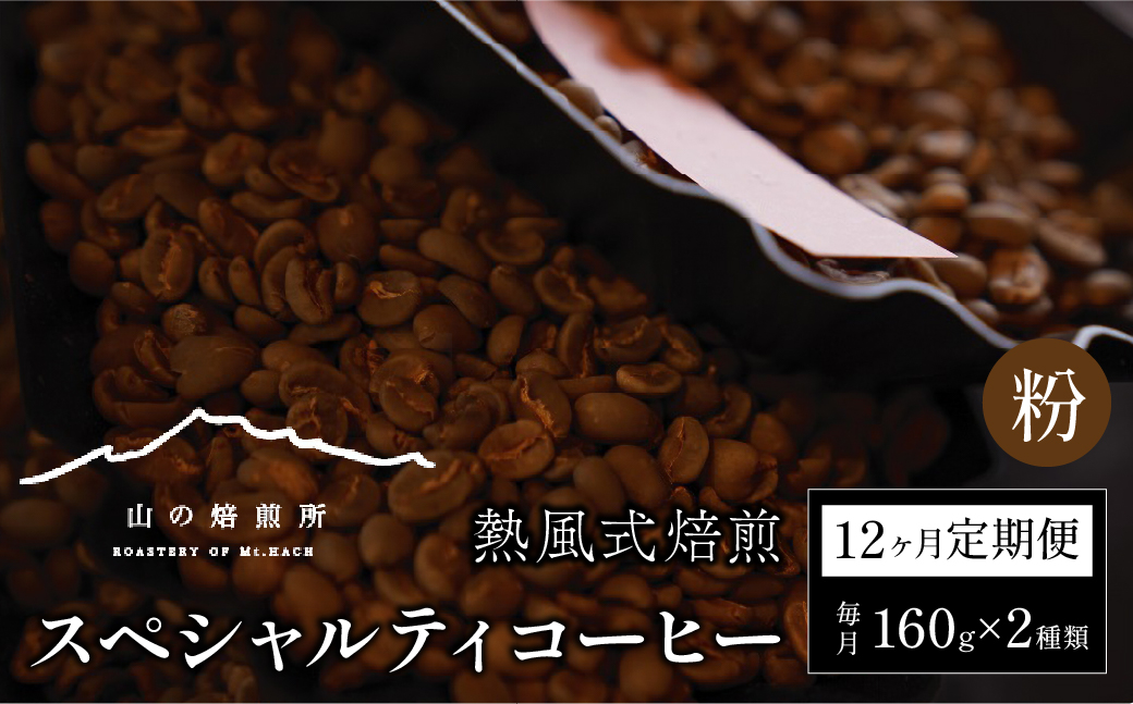 【山の焙煎所】スペシャルティコーヒー12ヶ月定期便：粉