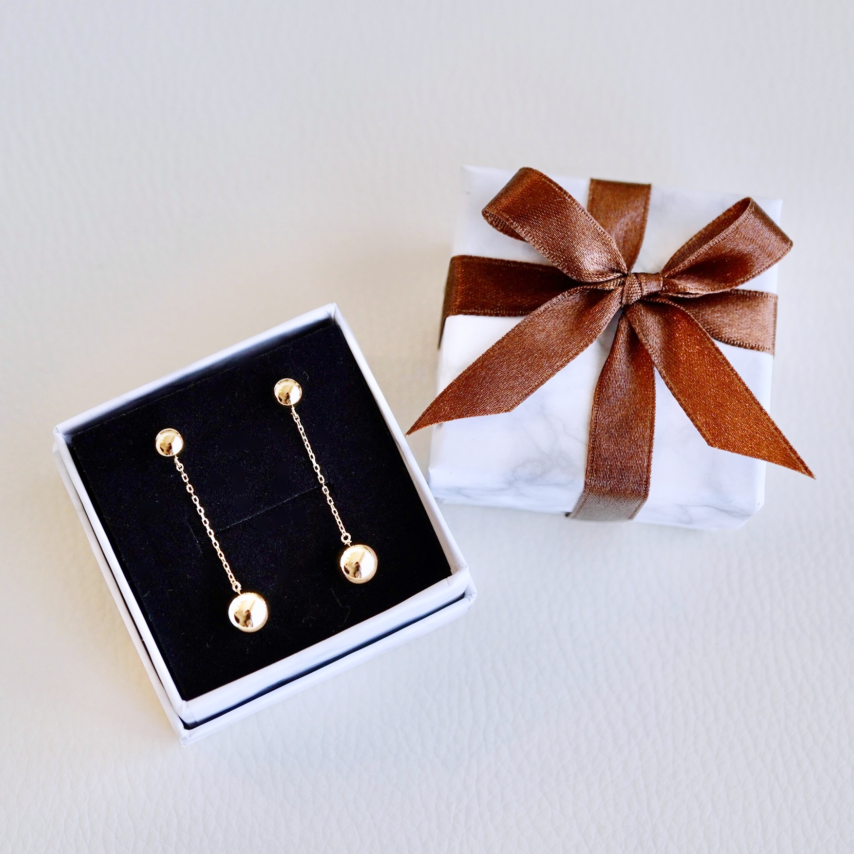 K18(18金) イエローゴールド 地金 ボール チェーン ピアス 保証書付 M912-1 192112187