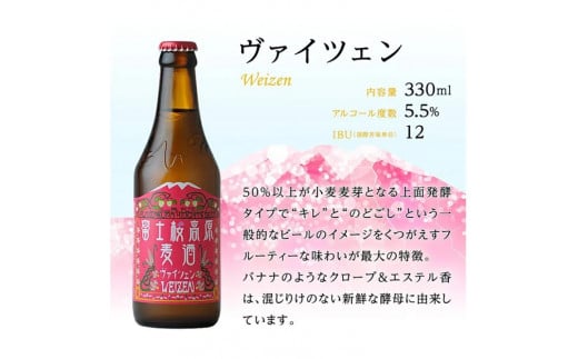 富士桜高原ビール 定番4種8本+限定1種4本（合計12本） クール便配送 ビール 地ビール 飲み比べ 瓶ビール お酒 酒 詰め合わせ クラフトビール 富士桜高原麦酒 ギフト 贈答 お中元 お歳暮 誕生日 山梨県 笛吹市  100-015