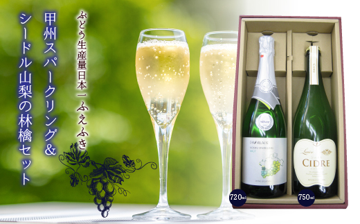 山梨の泡　飲み比べセット　甲州＆リンゴ 135-014